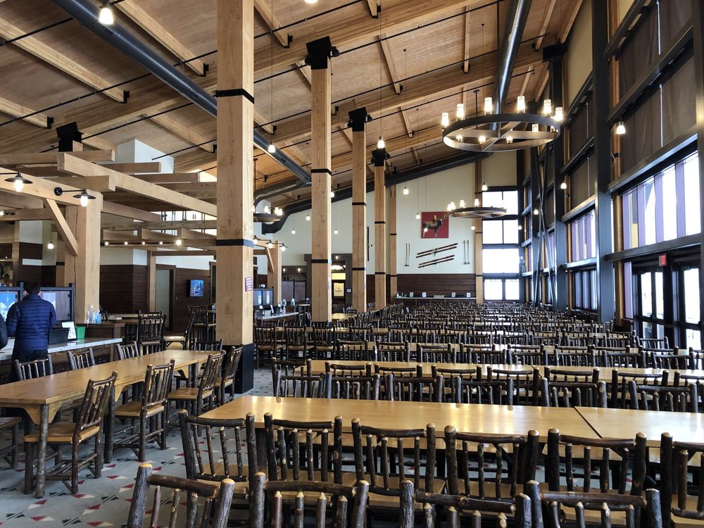 Heavy timber beam feature built for Pick Axe Pub