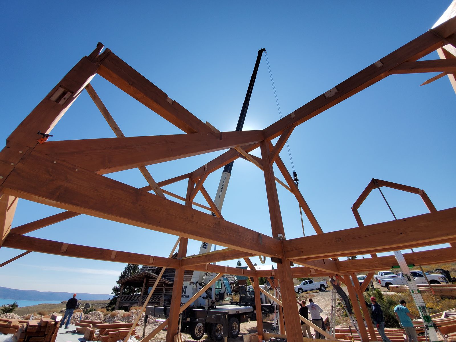 Client timber frame after install