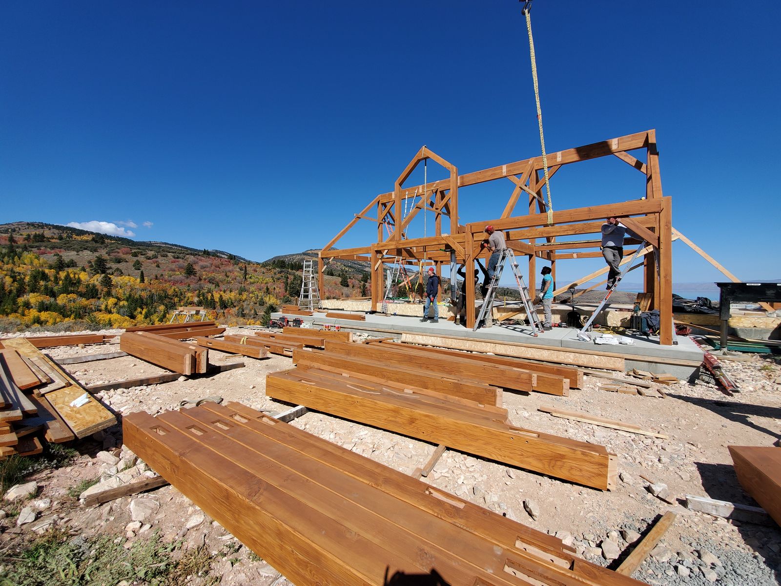 Outdoor timber frame install