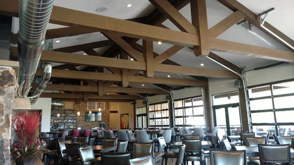 Our timber ceiling beams installed for an interior design at a convention hall