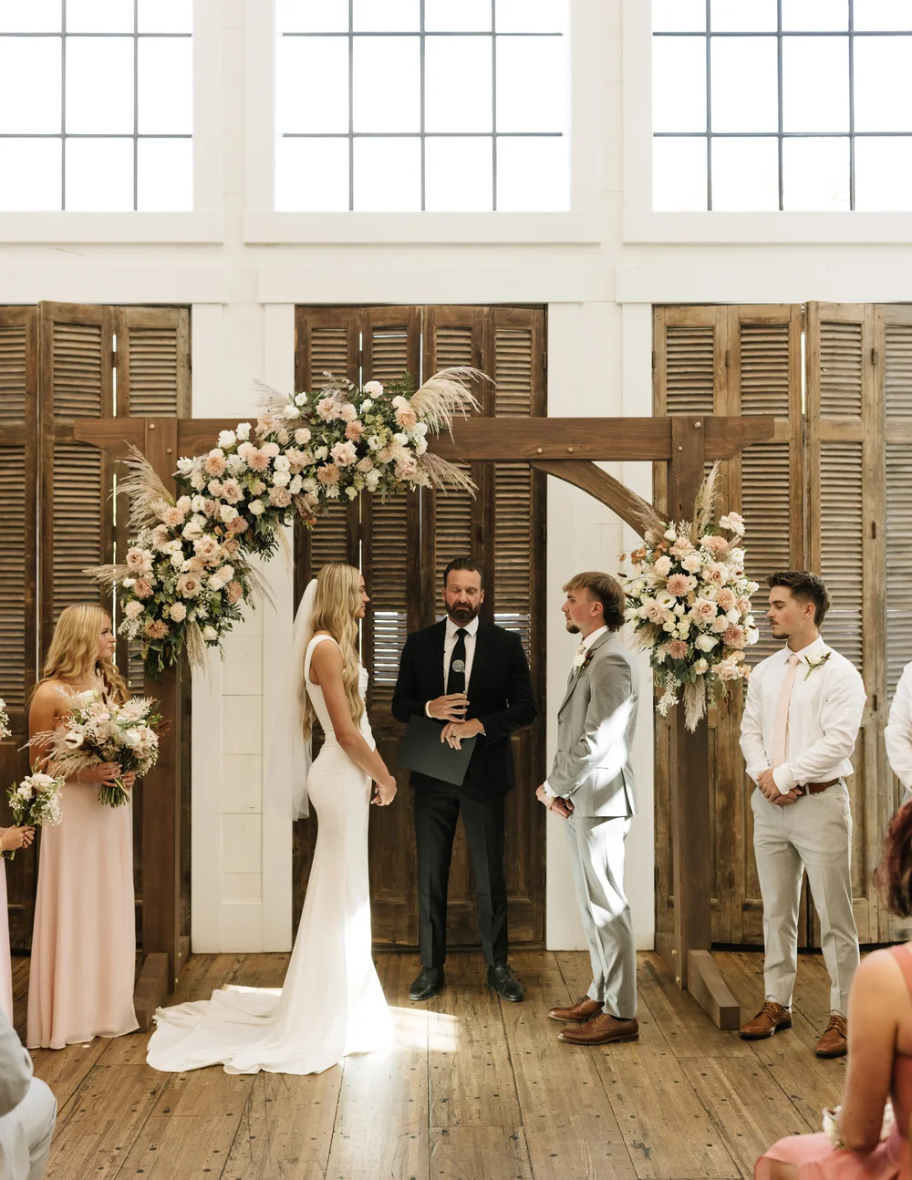 Timber Truss for Bush Wedding in Lindon, Utah