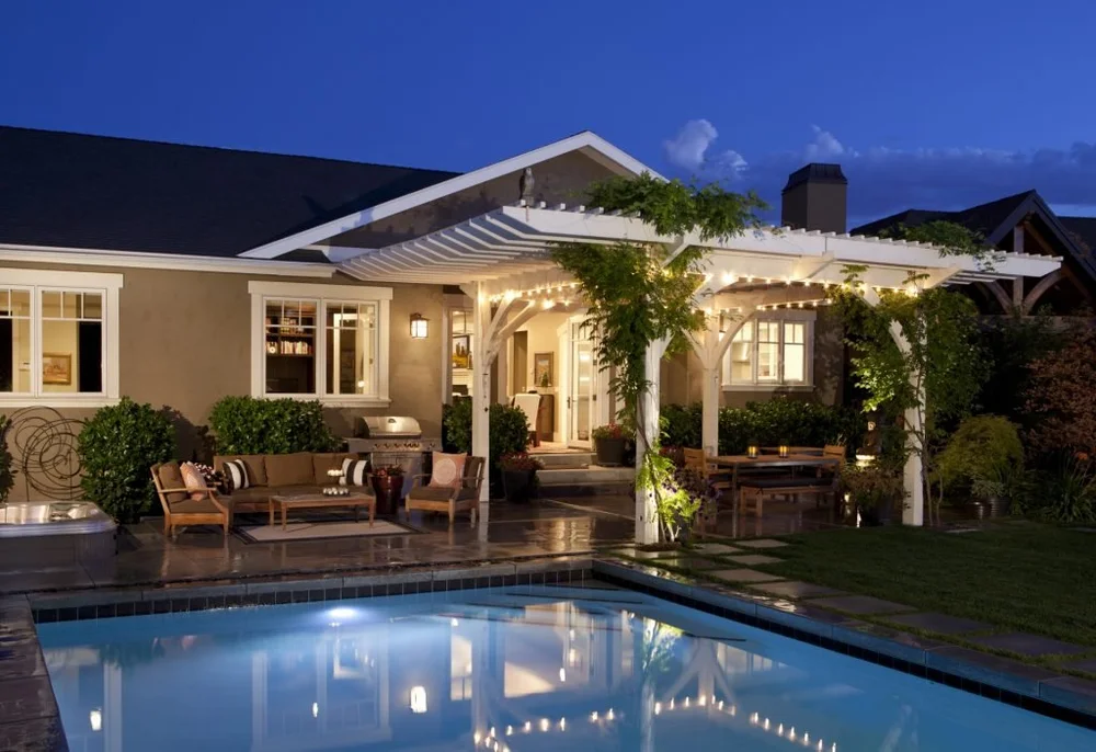 A backyard Pergola after install