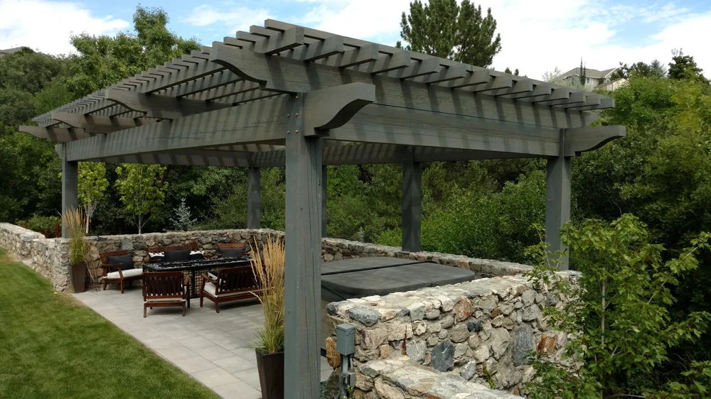 Custom backyard timber pergola