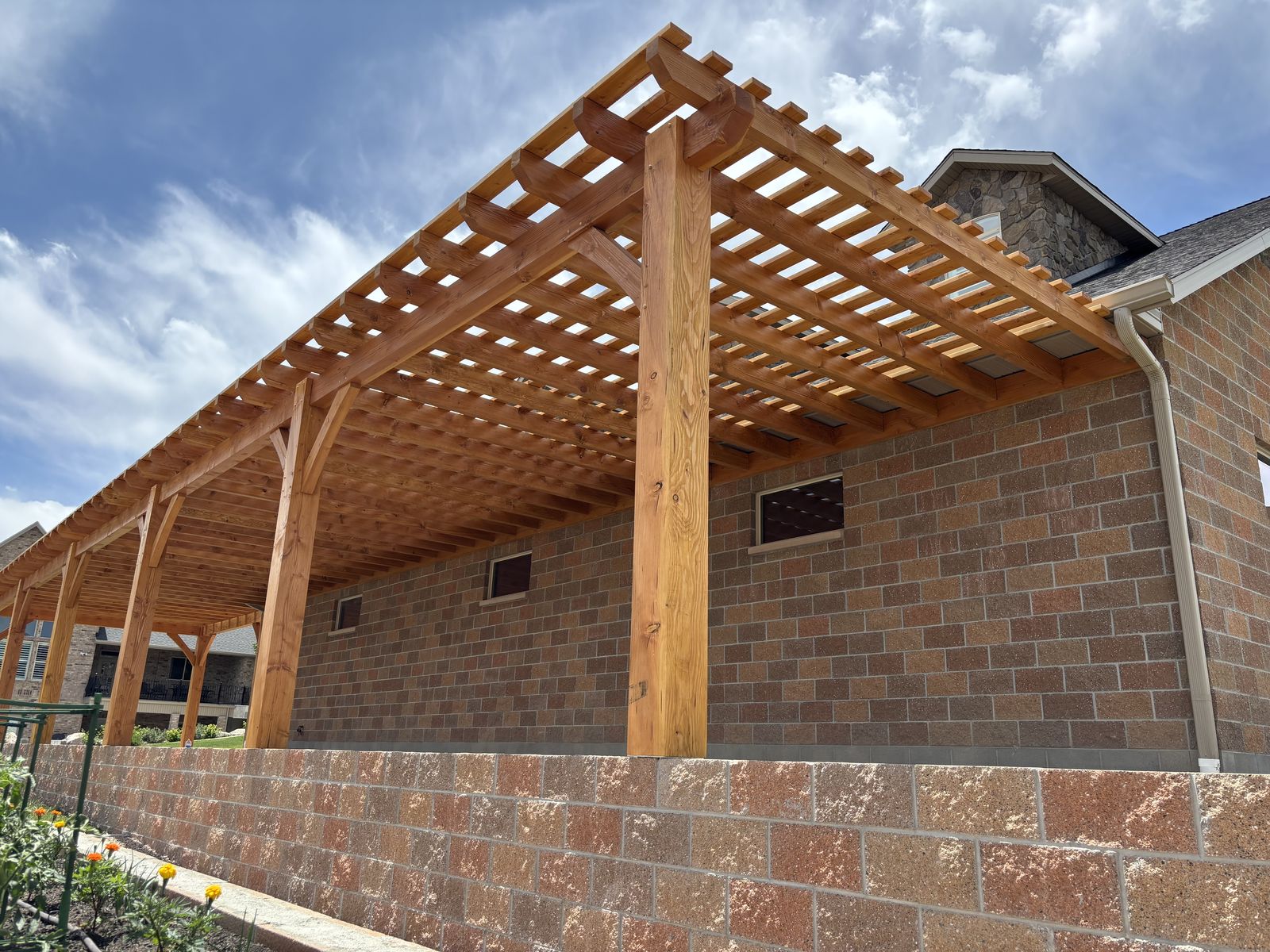Custom timber pergola install